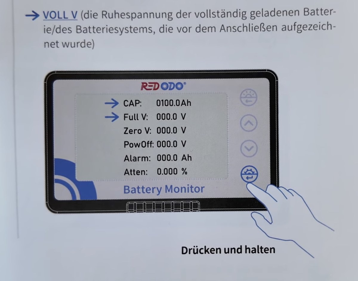Anleitung zur Konfiguration des Redodo Batteriemonitors für LiFePO4 Batterien