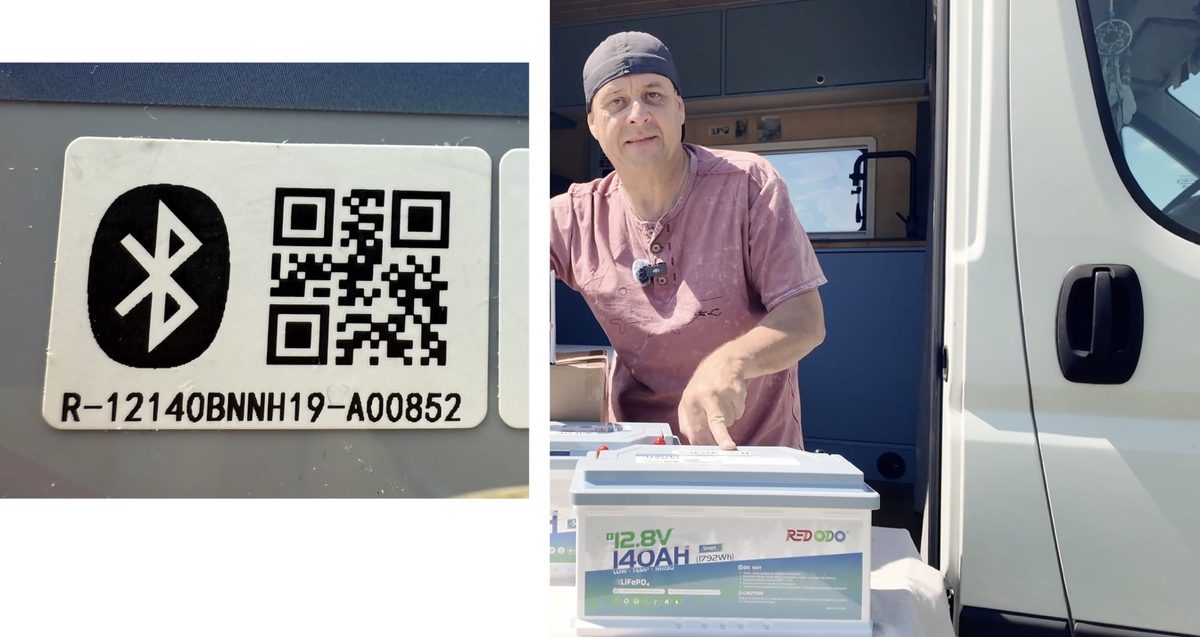 Redodo 140Ah Bluetooth QR-Code zur Verbindung mit der Batterie App