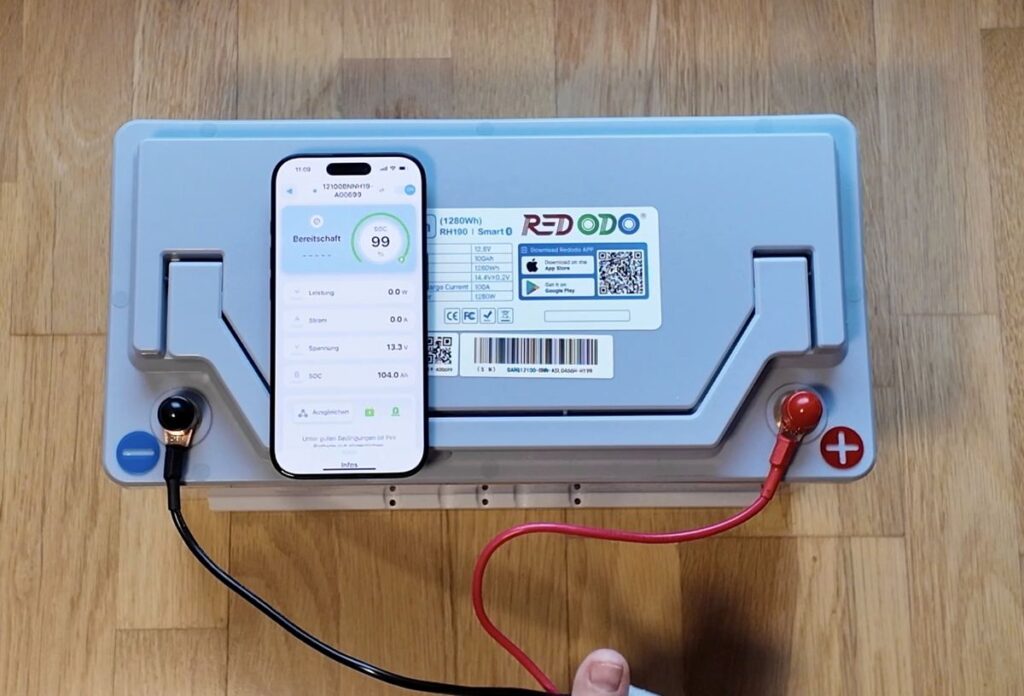 Bluetooth App zur Überwachung der Redodo LiFePO4 Batterie