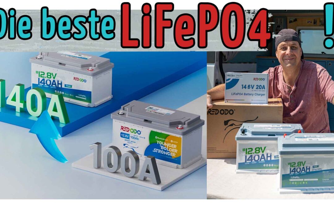 Redodo 140Ah LiFePO4 Batterie Upgrade im Campervan für mehr Autarkie
